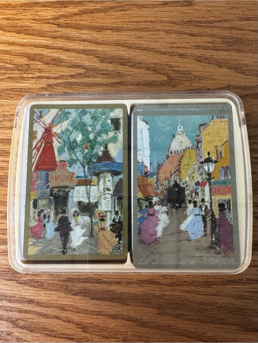 Vintage 2 Complete Decks of Cards With Jokers & Instructions, in Plastic Case